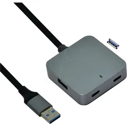 VALUE 12991124 - USB 3.0 4-Port Hub, 2x USB-A, 2x USB-C, 5 m Anschlusskabel