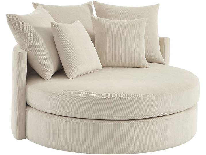 Sessel SUSIE Cord-Stoff beige