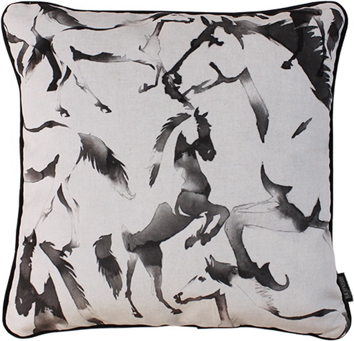 Sierkussen Velvet Horses, 45 x 45 cm, Velvet/Polyester