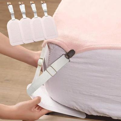 Inspired Finds Adjustable Bed Sheet Clips Set Of 4 Elastic Fitted Bedding Fasteners Adjustable Bed Sheet Clips Set Of 4 Elastic Fitted Bedding Fasteners