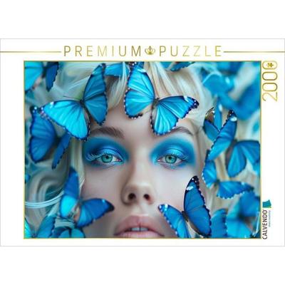 CALVENDO Puzzle Blaue Schmetterlinge | 2000 Teile Lege-Größe 90x67cm Foto-Puzzle für glückliche Stunden, Sonstige von , Calvendo Puzzle