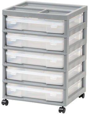 IRIS USA® Scrapbook Drawer Cart - Gray