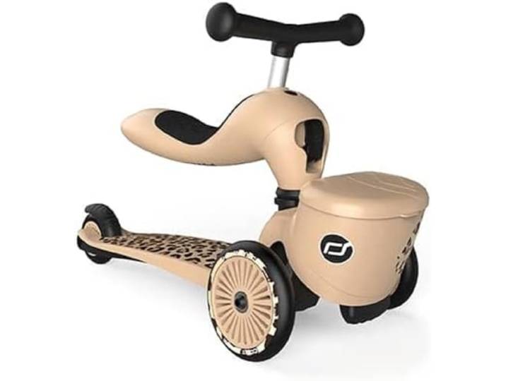 Scoot & Ride Highwaykick 1 Lifestyle 2in1 Kickboard/Scooter und Rutscher, Farbe: Leopard, für Kinder von 1 bis 5 Jahren, 96607