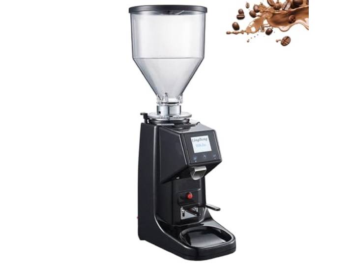 Kaffeemühle mit 19 präzisen Mahlgraden und 60-mm-Flachmahlwerk 60-mm-Scheibenmahlwerk, zwei Bohnenbehälter (250 g/750 g)