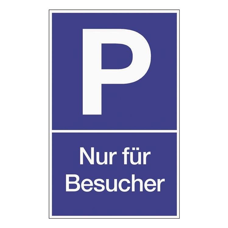 HP Autozubehör Parkplatzbeschilderung Parken für Besucher L250xB400 mm Kunststoff blau/weiss (3000277682)
