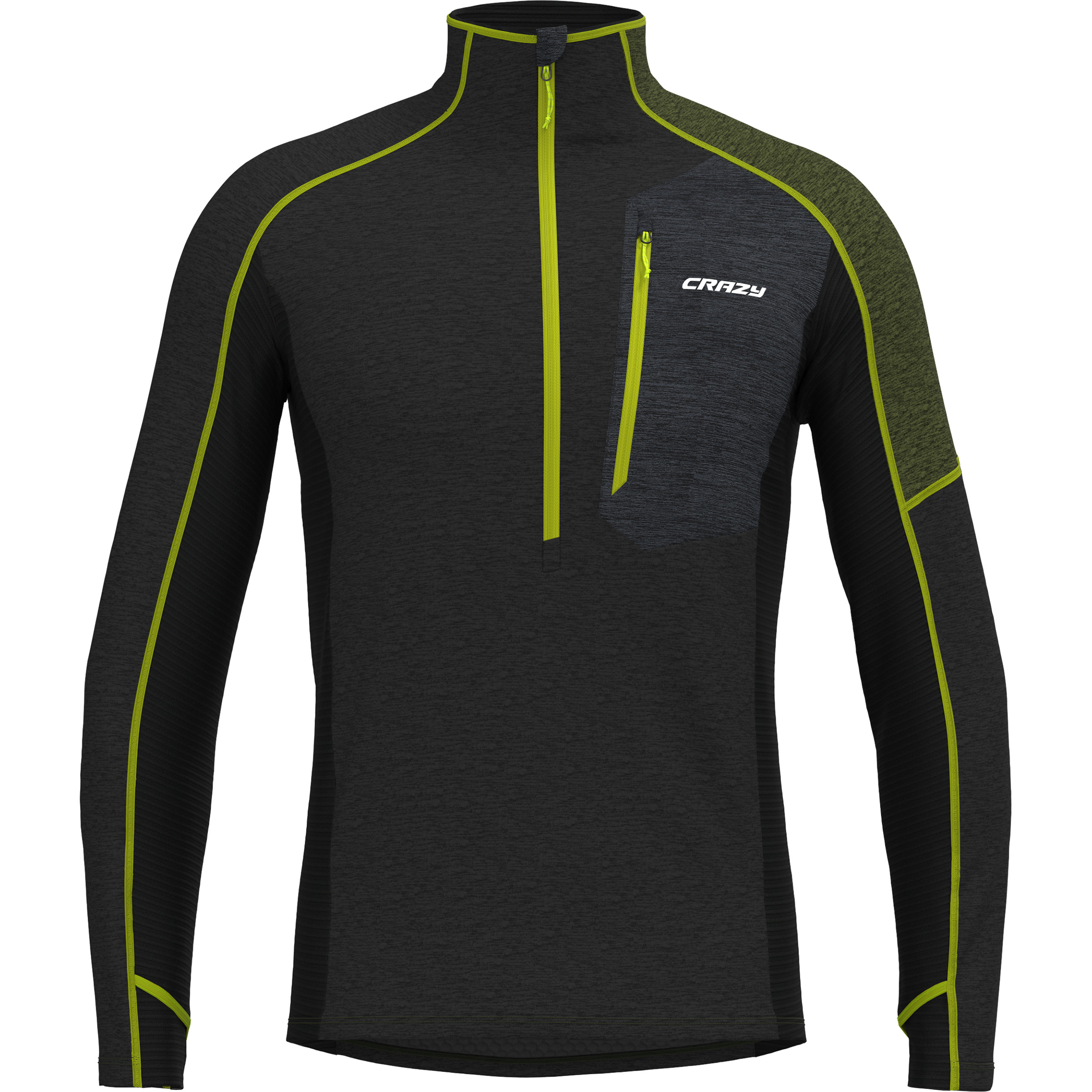 Crazy Ascent Herren Longsleeves schwarz Größe XL Trekking Hautfreundlich