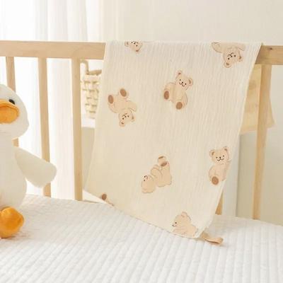 Uplift Picks Soft Cotton Baby Face Towel Muslin Bear Newborn Burp Cloth Washcloth bear