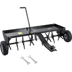 VEVOR Aerifizierer, 1500x980x885 mm, Rasenbelüfter zum Hinterherziehen mit Universalkupplung, Aufsitzmäher mit abwechselnd angeordneten Eisenspikes, Rasenlüfter für Gärten, Rasenflächen, Bauernhöfe