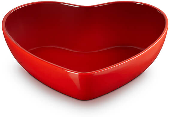 Le Creuset Cerise Stoneware 2.9L Heart Serving Bowl