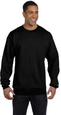 Champion S600 Powerblend Crewneck Sweatshirt in Black size 2XL S6000
