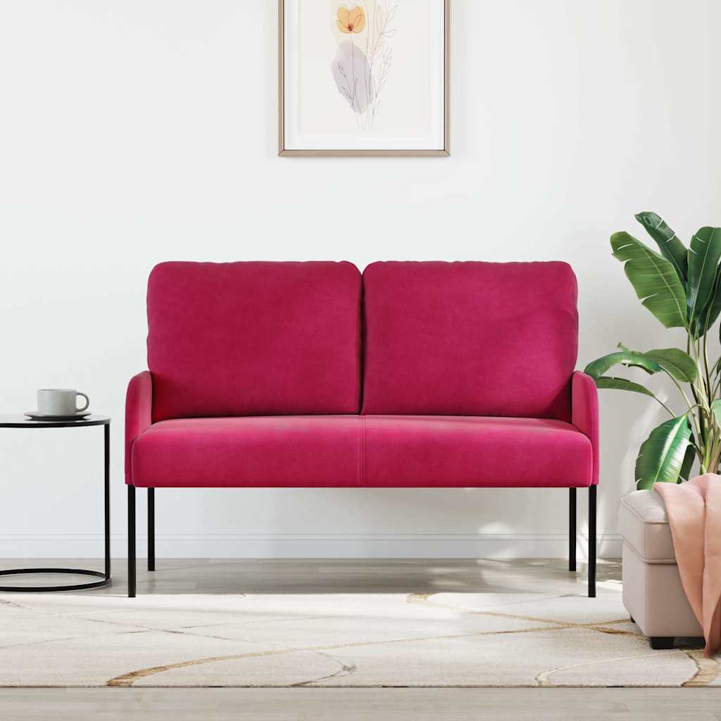 vidaXL Canapés avec coussin 110cm Bordeaux Contreplaqué