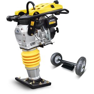 BAMATO Vibrationsstampfer V-90G, Benzin, 13,7kN Schlagkraft, Verdichtungstiefe 30cm, 4,4 PS
