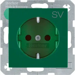 Berker SCHUKO-Steckdose grün glänzend 47238903