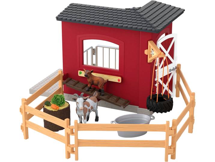 Spielwelt SCHLEICH FARM WORLD, Ziegenstall (42726) , bunt, Spielfigurenwelten, Kinder, Kunststoff, Spielwelt