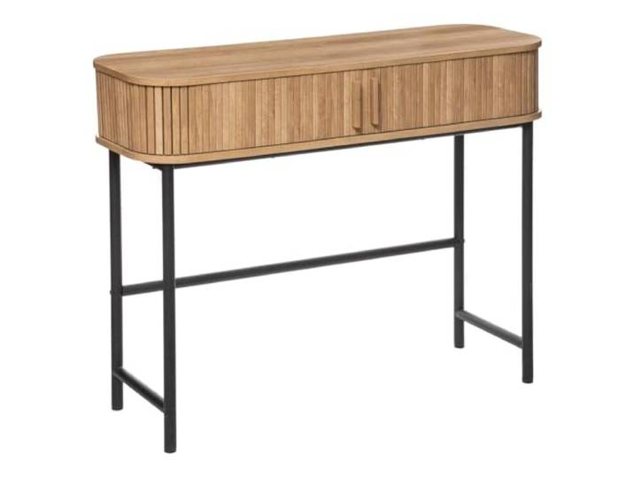 ATMOSPHERA CREATEUR D'INTERIEUR ATM-184922 Atmosphera Konsolentisch, 2 Türen aus Holz und Stahlfüße, L 100 cm, Beige, cm