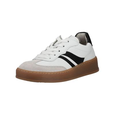 Sneaker GABOR COMFORT "Gabor Comfort Sneaker Leder", Damen, Gr. 39, schwarz-weiß (weiß), Leder, Schuhe Sneaker