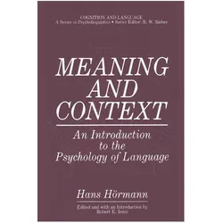 Meaning and Context, Sachbücher von Hans Hörmann