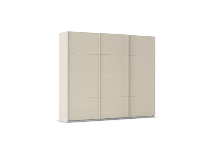 Rauch Möbel KULMBACH, Schwebetürenschrank, Farbe Beige, Breite 271 cm Kleiderschrank mit Schwebetüren, Schiebetüren, 3-türig, Zubehör Classic, für Schlafzimmer, Jugendzimmer, Garderobe, Flur