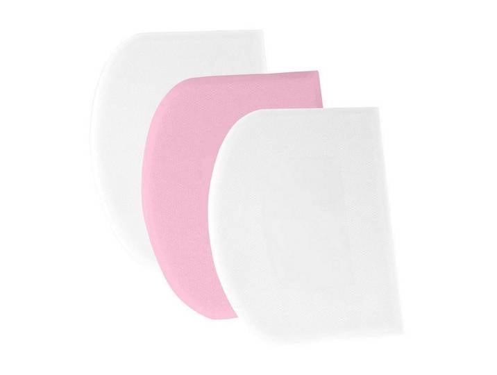 LuxusKollektion Teigschaber Teigschaber Set 3 Stück Weiß/Rosa 27x17cm