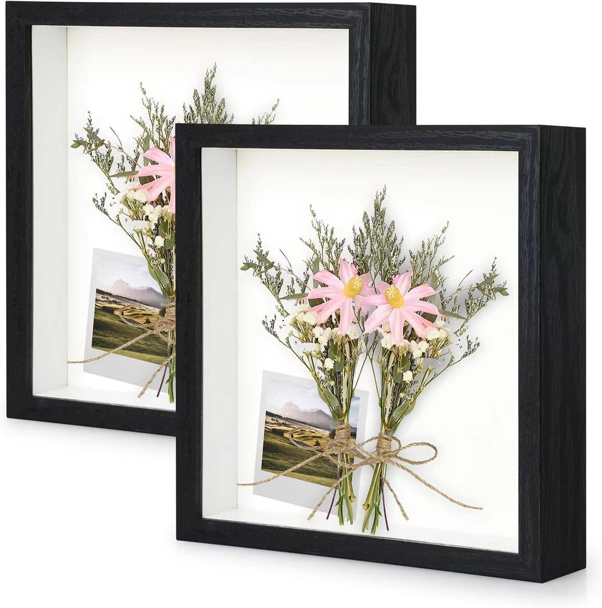 3D Fotolijst Displayframe Object Zwart - 20 x 20 cm