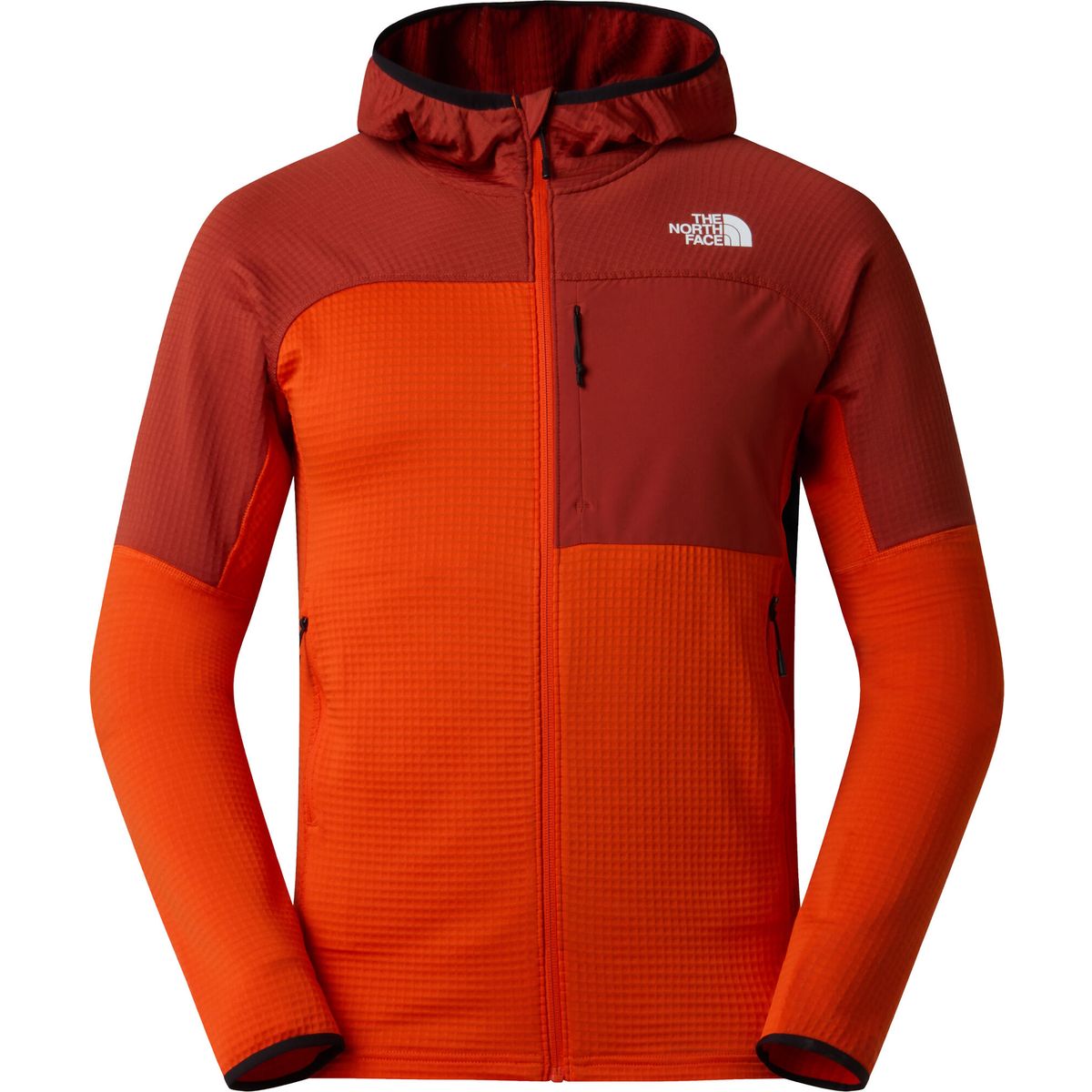 The North Face Mens Polartec Powergrid Stormgap Hoodie lava red/iron clay (JY0) XXL NF0A8G2WJY0-XXL