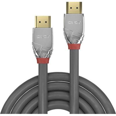 LINDY HDMI Anschlusskabel HDMI-A Stecker, HDMI-A Stecker 10.00 m Grau 37876 4K UHD HDMI-Kabel