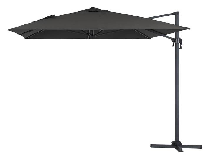 Parasol de jardin déporté en aluminium Sun 4 - 3 x 4 m - Noir