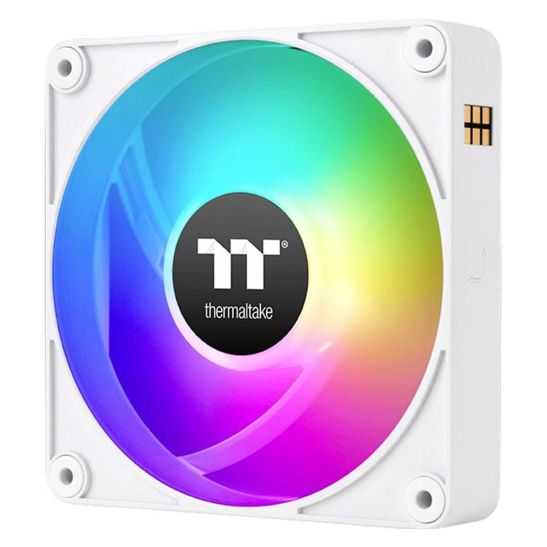 Thermaltake TT CT120 EX Rev ARGB Sync PC Cooling Fan 3 Pack White (120 mm, 3x) (CL-F194-PL12SW-A)