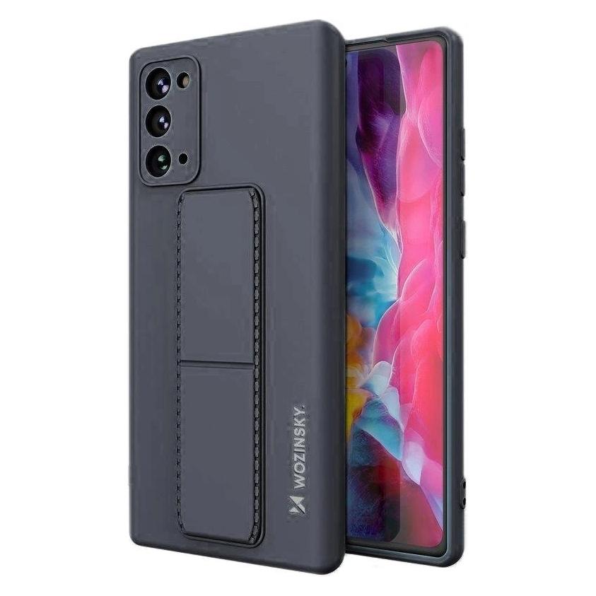 Wozinsky Kickstand Case silicone stand cover for Samsung Galaxy Note 20 navy blue (Samsung Galaxy Note 20) (Wozinsky Kickstand Samsung Note 20 Blue)