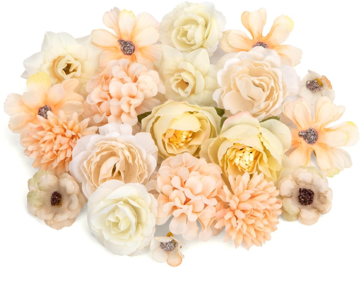 Dailygoods Set van 20 Zijden Kunstbloemhoofden voor DIY Knutselen en Decoratie
