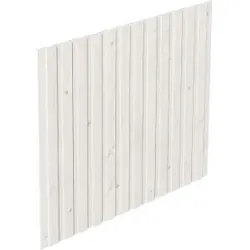 Skan Holz Seitenwand für Leimholz Carports - Deckelschalung -Größe 1, weiß