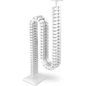 Oskar-Lehmann Kabelführung KUBA Slim Line, zum Anschrauben, Gliederkette für Schreibtische, 5,6 x 126 cm, weiß