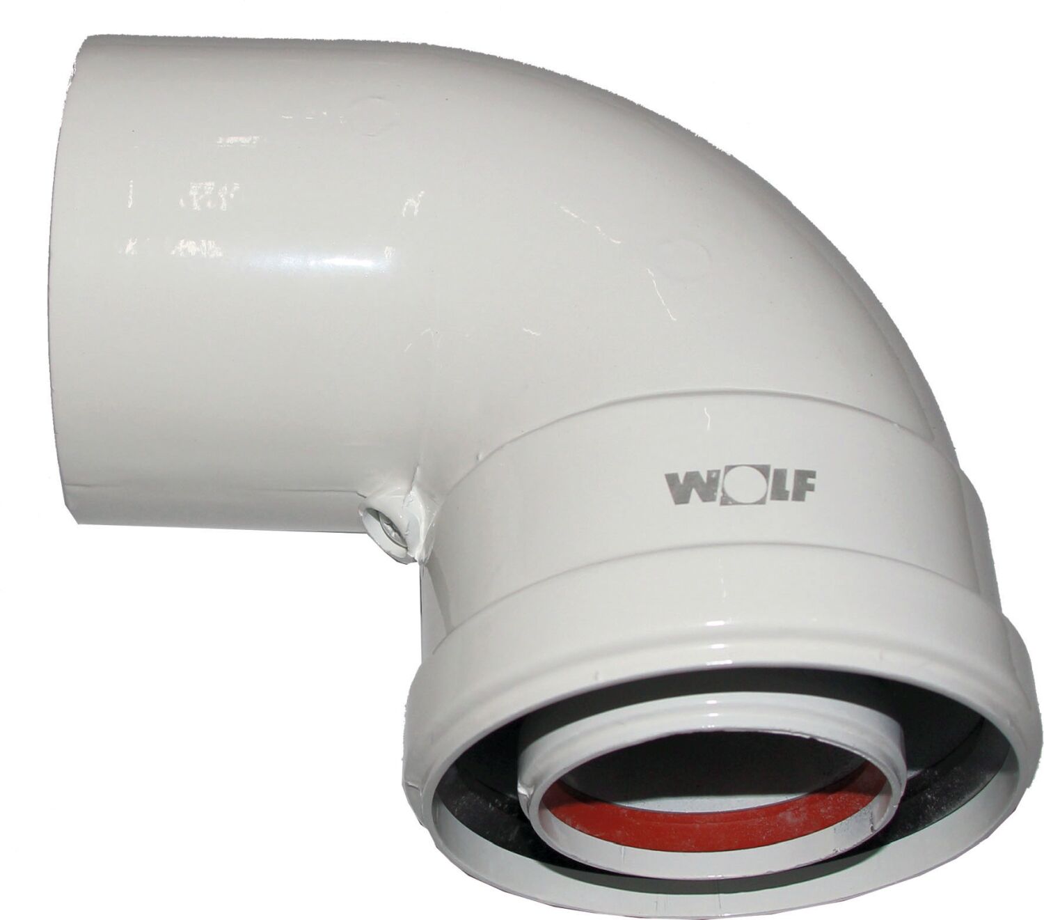 Wolf LAF coude DN60/100 90Gr 2651243 pour pouvoir calorifique