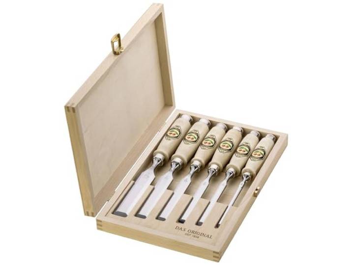 Kirschen 1101000 Number 1101 stevigere beitelset met haagbeuk handgrepen - meerkleurig (6-delig)