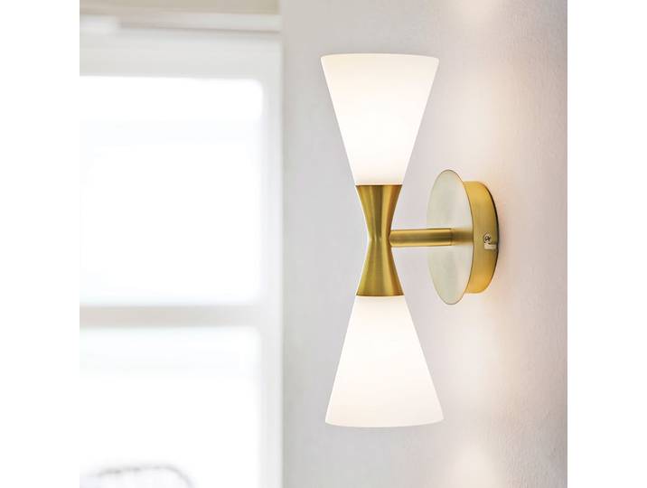 Harlekin Wandleuchte Duo Brass - Herstal - Wohnzimmer - Metall