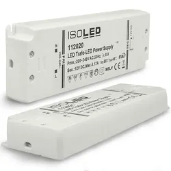 ISOLED LED Trafo 12V/DC, 0-50W, ultraflach, SELV ISO-112020
