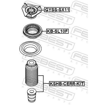 FEBEST Federbeinstützlager gysssx11 Vorderachse für GEELY