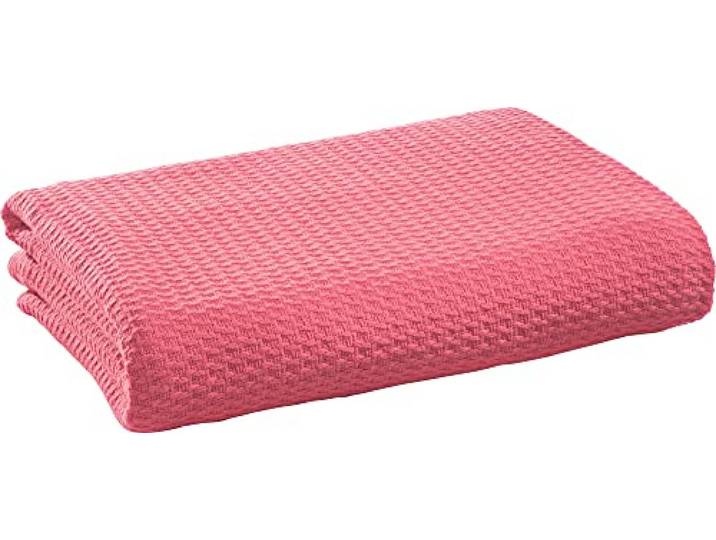 Erwin Müller Sommerdecke, Baumwolldecke rosé Größe 100x150 cm - luftig-leicht, weiche Qualität, sehr angenehm - 100% Baumwolle