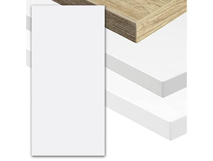 boho office® Schreibtischplatte, Tischplatte 140x80 cm Melamin - Lichtgrau - 25 mm Stärke, Belastbarkeit bis 120 kg, hohe Kratzfestigkeit, seidenmatt glänzend