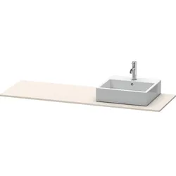 Duravit XSquare Konsole XS060HR9191 160x55cm, mit 1 Ausschnitt, rechts, Taupe