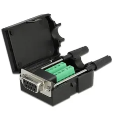 DeLOCK 66257 Drahtverbinder Sub-D 9, 10 Pin Terminalblock Schwarz