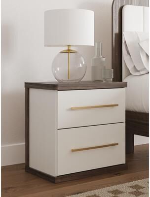 Signature Design by Ashley Nendalane Brown/White Nightstand