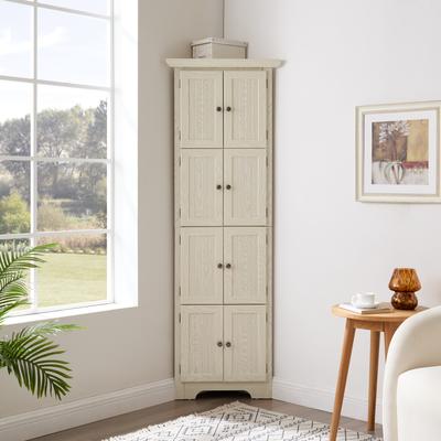 Kodotan sofa "4-Tier 72"" Corner Kitchen Pantry Storage Cabinet with 8 Doors Tall Storage Cabinet, Corner Cabinet and Shelves"