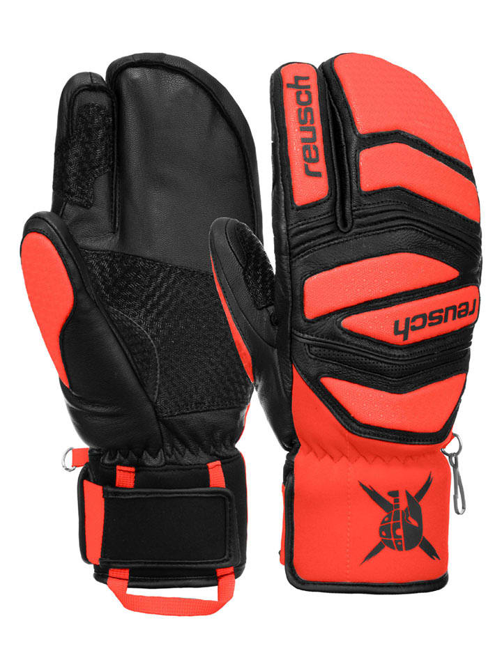 Reusch Funktionsfingerhandschuhe "Worldcup Warrior Lobster" in Rot - 7,5