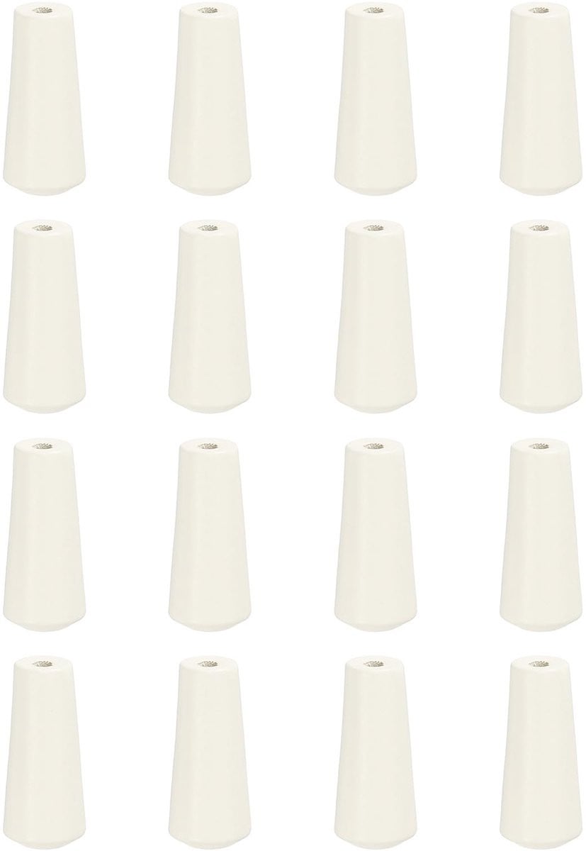 16 stuks houten koordknopen met kwastjes voor gordijnen - Wit