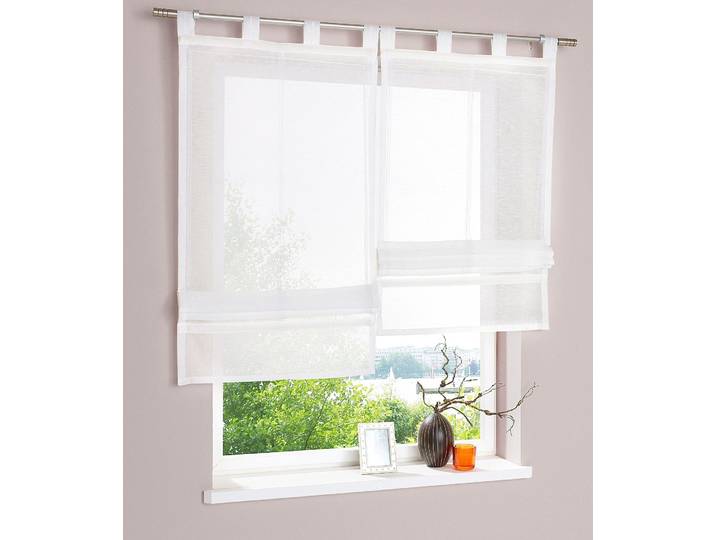 Raffrollo OTTO HOME Regina Gr. 2, beige (creme), B:60cm H:140cm, Voile, Obermaterial: 100% Polyester, Raffrollos, Raffrollo, Transparent, Voile, Polyester, einfarbig, uni
