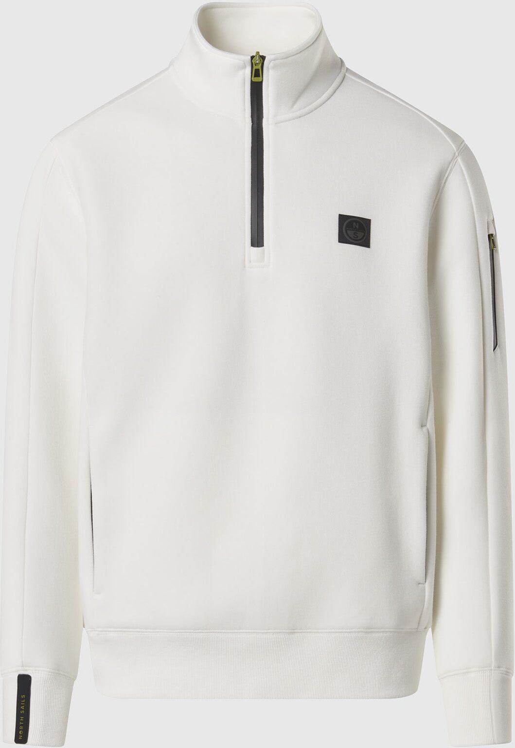 North Sails Sweatshirt aus Scuba in Pikee-Bindung mit kurzem Reißverschluss White alyssum 3XL