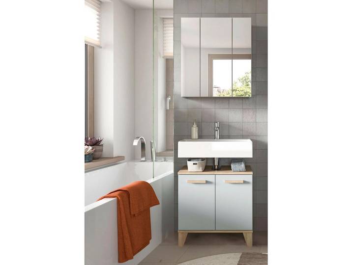 Badezimmer Star Hellgrün/Eiche Dekor B: 60cm