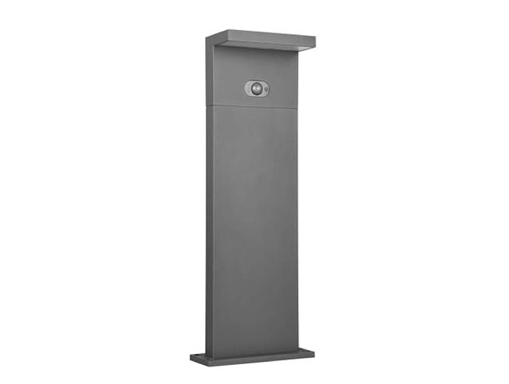 Trio Leuchten LED Außen Wegeleuchte Blyde 553569142, Aluminium Druckguss Anthrazit, 5 Watt LED, Hybrid Solar/Netzbetrieb, Dämmerungssensor, Bewegungssensor
