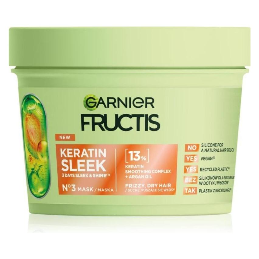 Garnier Fructis Keratin Sleek Mask maska do włosów 370ml (370 ml) (55168883)